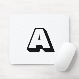 Customize, personalize alphabet initial monogram mouse pad