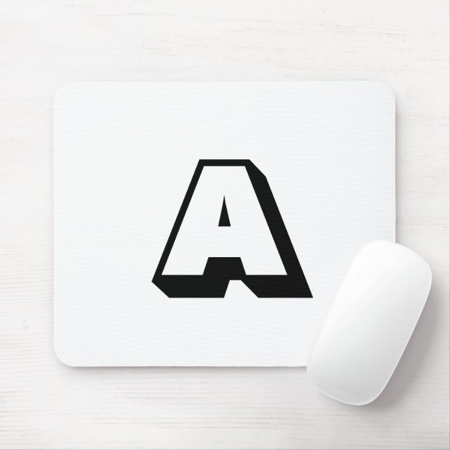 Customize, personalize alphabet initial monogram mouse pad (With Mouse)
