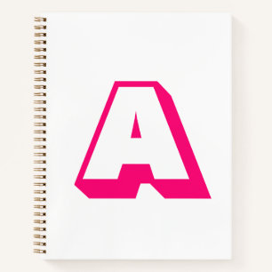 Customize, personalize alphabet initial monogram notebook