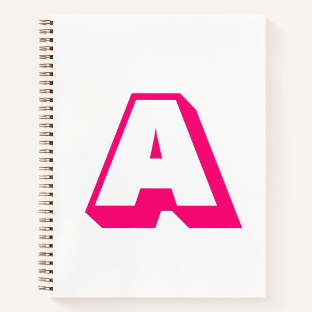 Customize, personalize alphabet initial monogram notebook (Front)
