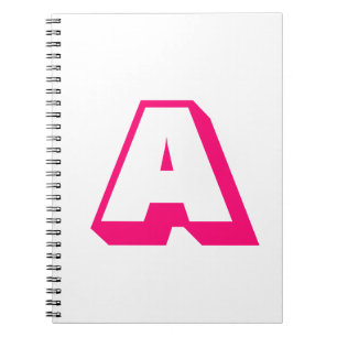 Customize, personalize alphabet initial monogram notebook
