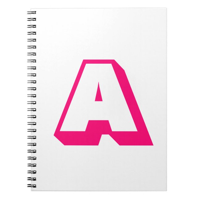Customize, personalize alphabet initial monogram notebook (Front)