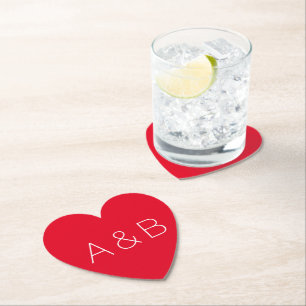 Customize, personalize alphabet initial monogram paper coaster