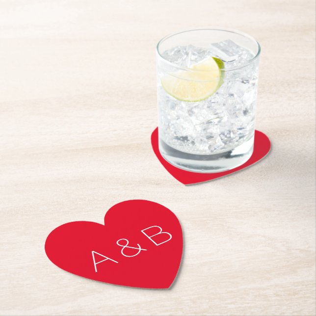 Customize, personalize alphabet initial monogram paper coaster (Insitu)