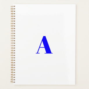 Customize, personalize alphabet initial monogram planner