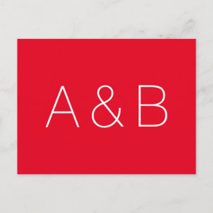 Customize, personalize alphabet initial monogram postcard