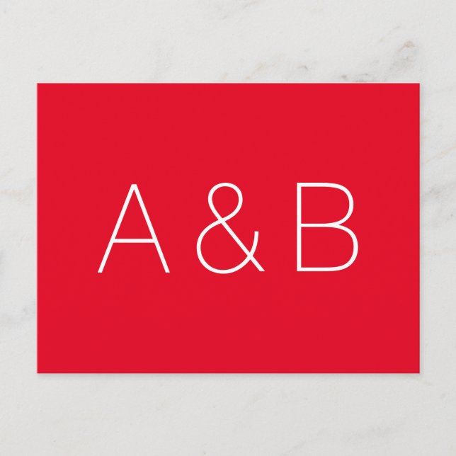 Customize, personalize alphabet initial monogram postcard (Front)