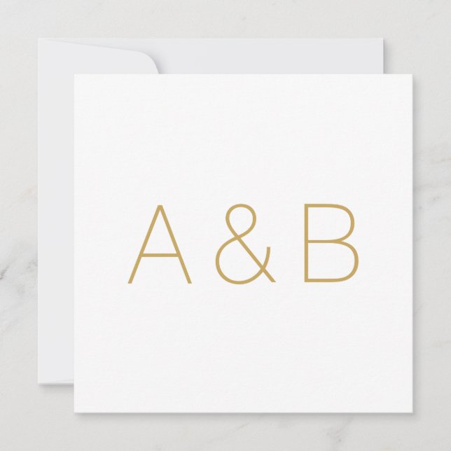 Customize, personalize alphabet initial monogram t thank you card (Front)