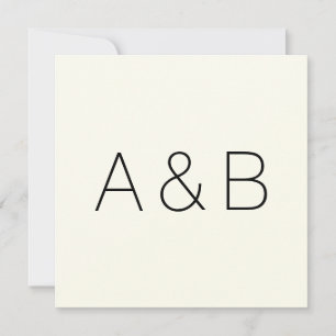 Customize, personalize alphabet initial monogram thank you card
