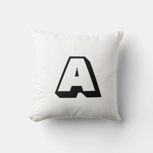 Customize, personalize alphabet initial monogram throw pillow