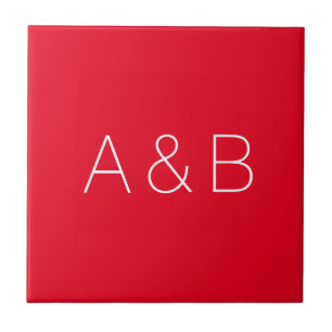 Customize, personalize alphabet initial monogram tile