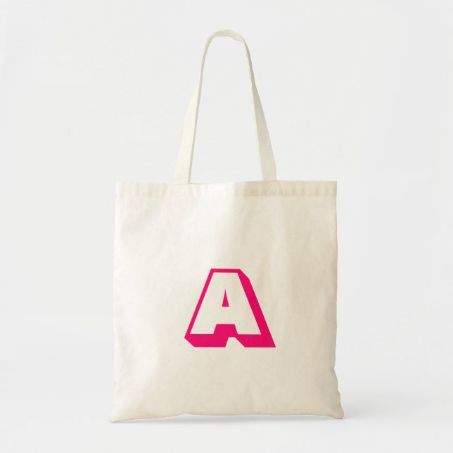 Customize, personalize Alphabet initial monogram Tote Bag (Front)