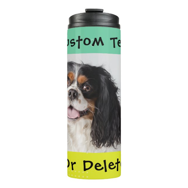 Customize / Personalize  Cavalier, Dog Photo Thermal Tumbler (Front)