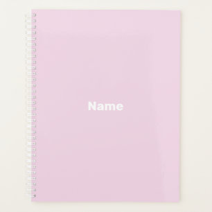 customize, personalize it with name light pink planner