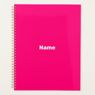 customize, personalize it with name, pink magenta planner