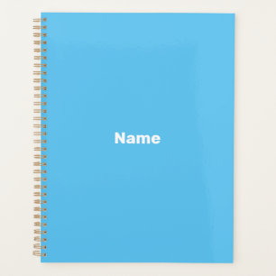 customize, personalize it with name turquoise blue planner
