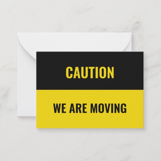 Customize, personalize Moving address info Card (Front)