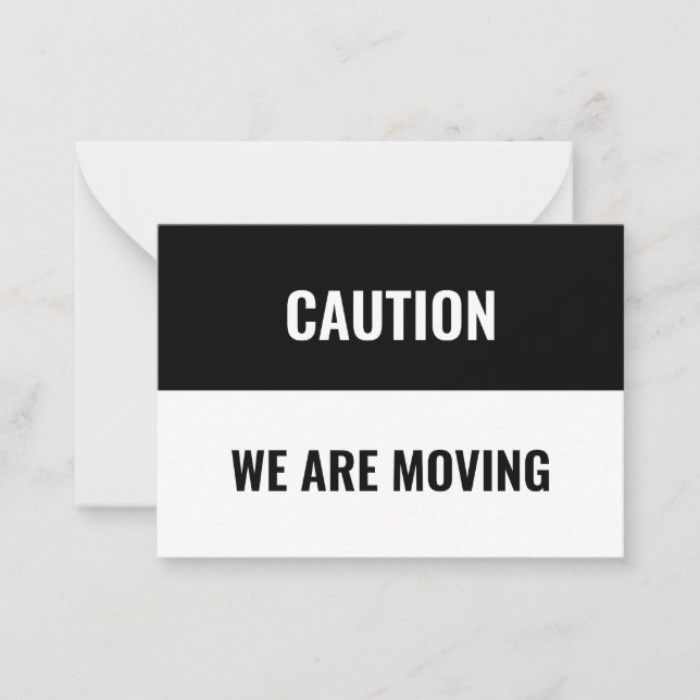 Customize, personalize Moving address info Note Ca Card (Front)