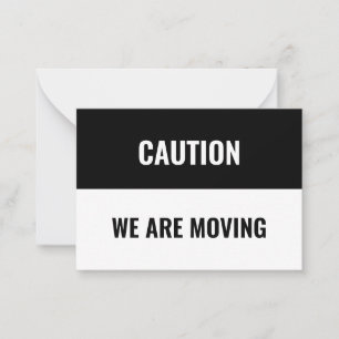 Customize, personalize Moving address info Note Ca Card