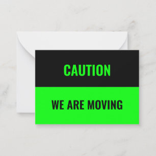 Customize, personalize Moving address info Note Ca Card