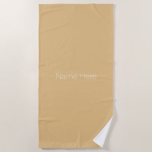 Customize personalize name monogram camel white beach towel