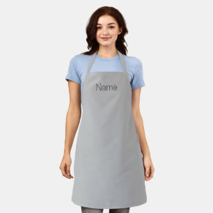 Customize personalize NAME monogram grey black Apron