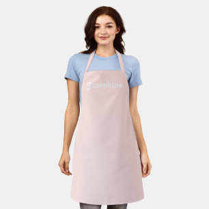 Customize personalize NAME monogram misty rose Apron