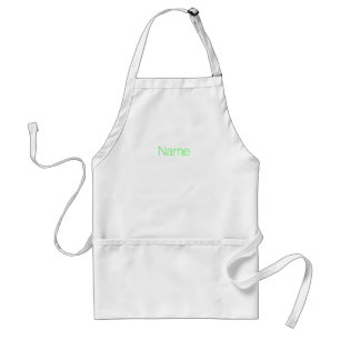 Customize personalize NAME monogram neon green Standard Apron
