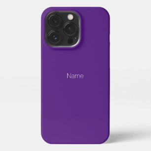 Customize personalize Name text monogram purple iPhone 13 Pro Case
