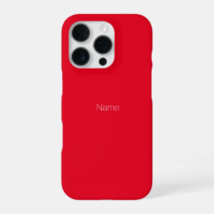 Customize personalize Name text monogram red iPhone 16 Pro Case