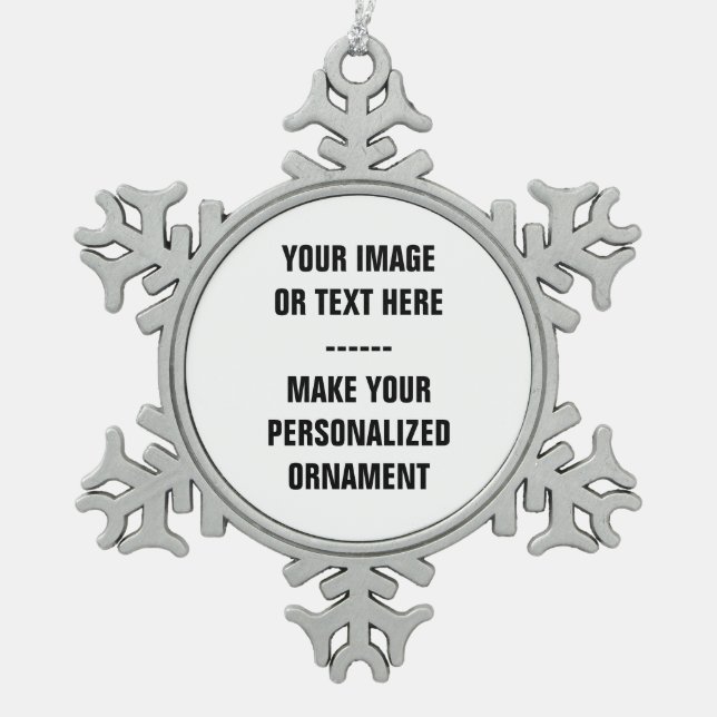 Customize Personalize Snowflake Christmas Ornament (Front)