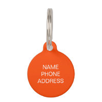Customize personalize tomato red dog pet Name ID