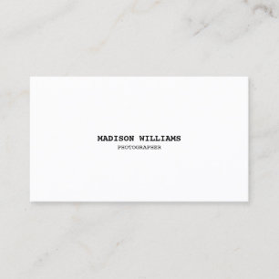 Customize personalize typewriter style black white business card