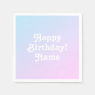 Customize personalize w/ Name and photo Birthday Napkin