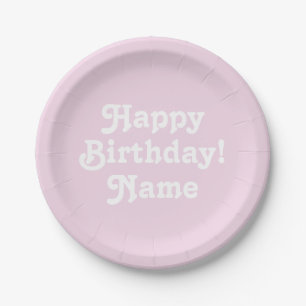 Customize personalize w/ Name and photo Birthday Paper Plate