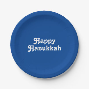 Customize personalize w/ text, Hanukkah Paper Plate