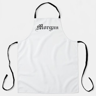 Customize personalize with NAME monogram black Apron