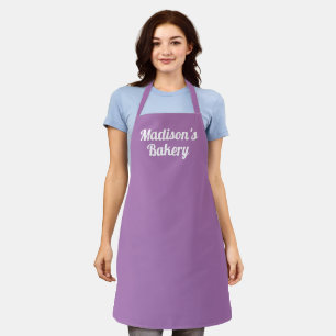 Customize personalize with NAME monogram lavender Apron