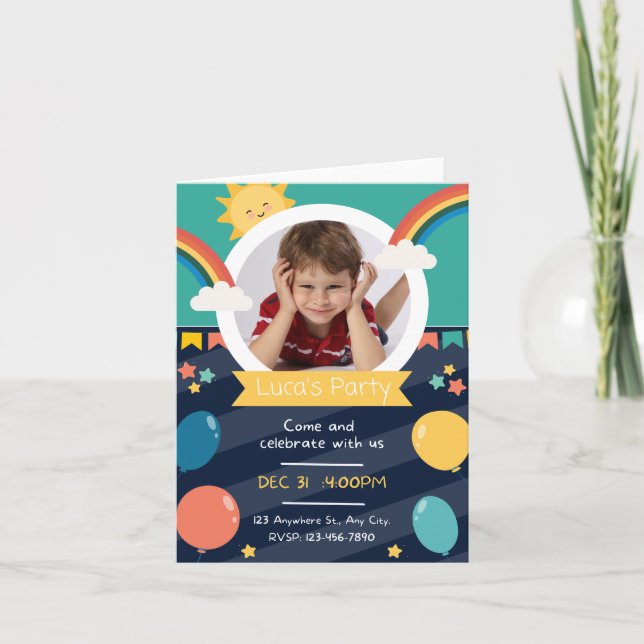 Customize, personalized birthday invitation (Front)