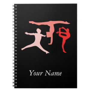 Customize Personalized Trio Gymnastics Travel Notebook