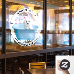 Customize Pet Grooming Shop Business Large  Window Cling