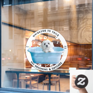Customize Pet Grooming Shop Business Large Window Cling