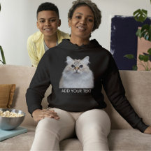 Customize Pet Photo Text Black And White Cat Lover