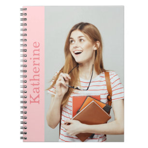customize photo and name pastel colour  notebook