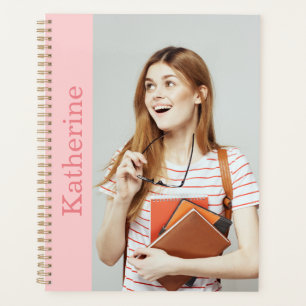 customize photo and name pastel colour  planner