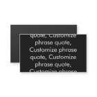 Customize phrase quote elegant black white magnet