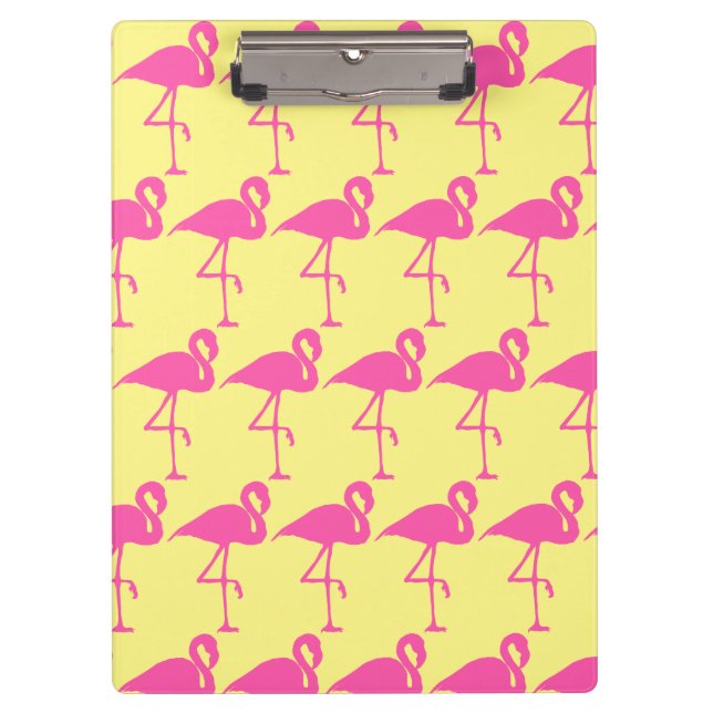Customize Pink Flamingo Clipboard (Front)