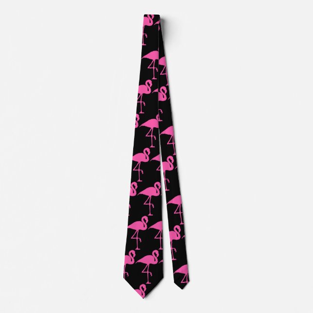 Customize Pink Flamingo Tie (Front)