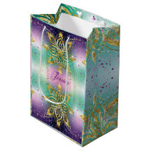 Customize  Pink purple green holiday Snowflakes 