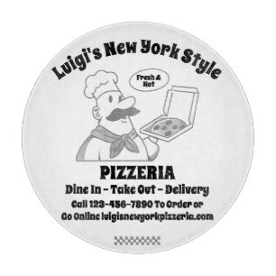 Customize Pizza Restaurant Detailed Pizza Chef Cutting Board